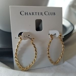 Charter Club gold-tone hoop earrings